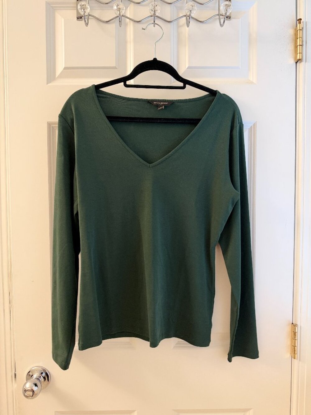 Banana Republic Forest Green Long Sleeve Top,  L